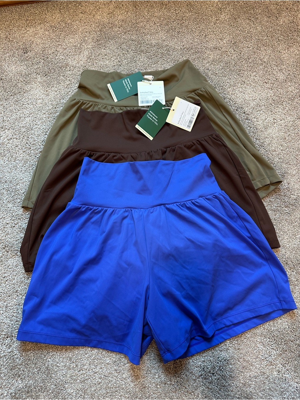 HALARA Women's Athletic Shorts - Royal Blue, Brown, Olive Medium 5in